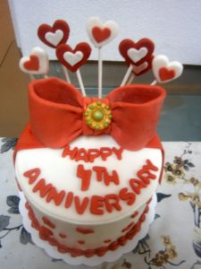 4th Wedding Anniversary Cake