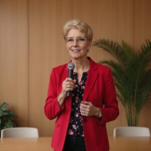 Lorraine Ballato delivering one of her hydrangea presentations